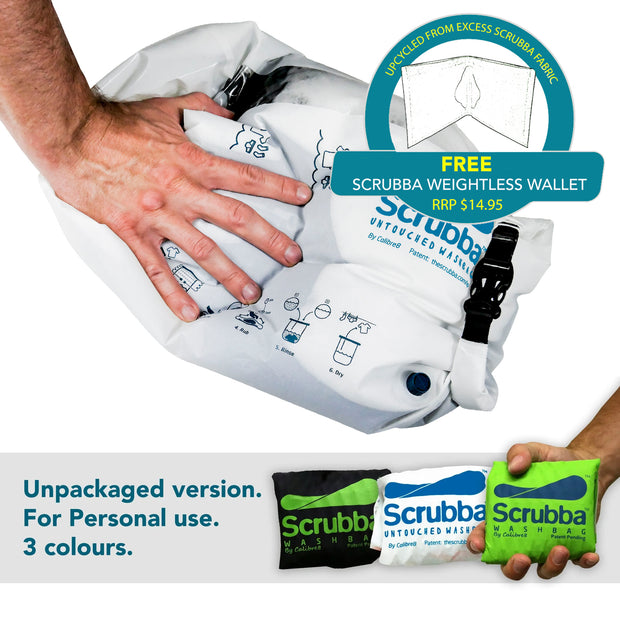 Scrubba Wash Bag 2023/24 model (Unpackaged for personal use - ships as untracked letter)