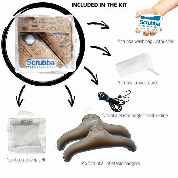 Scrubba Untouched wash & dry kit: Ships Free