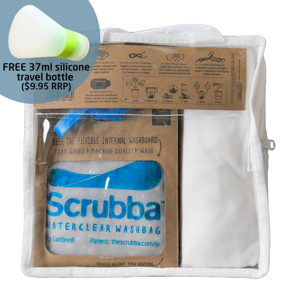 The Scrubba Waterclear wash & dry kit: Ships Free