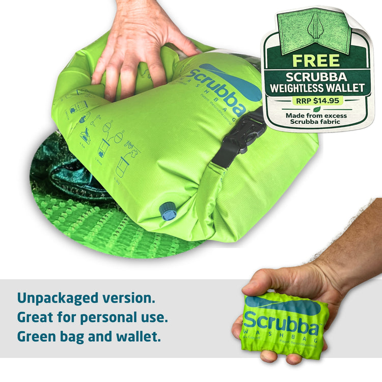 Scrubba bag: Ships Free and includes a wallet - Scrubba wash bag
