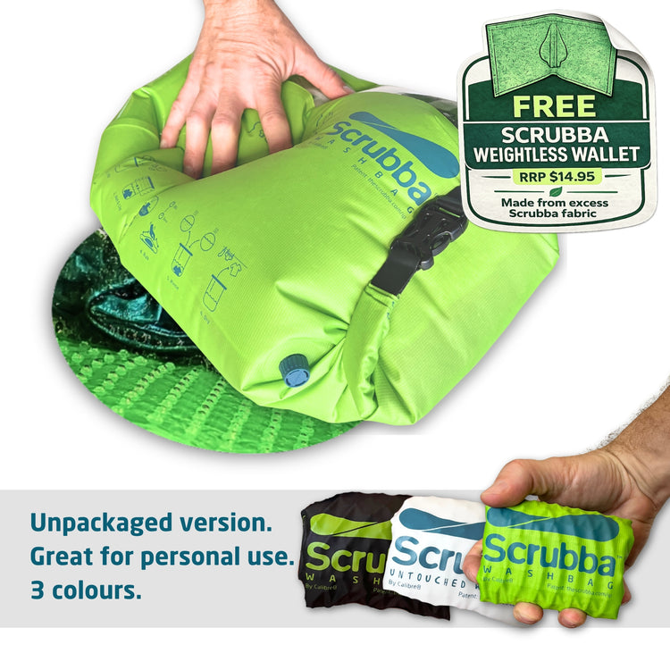 Scrubba bag: Ships Free and includes a wallet - Scrubba wash bag