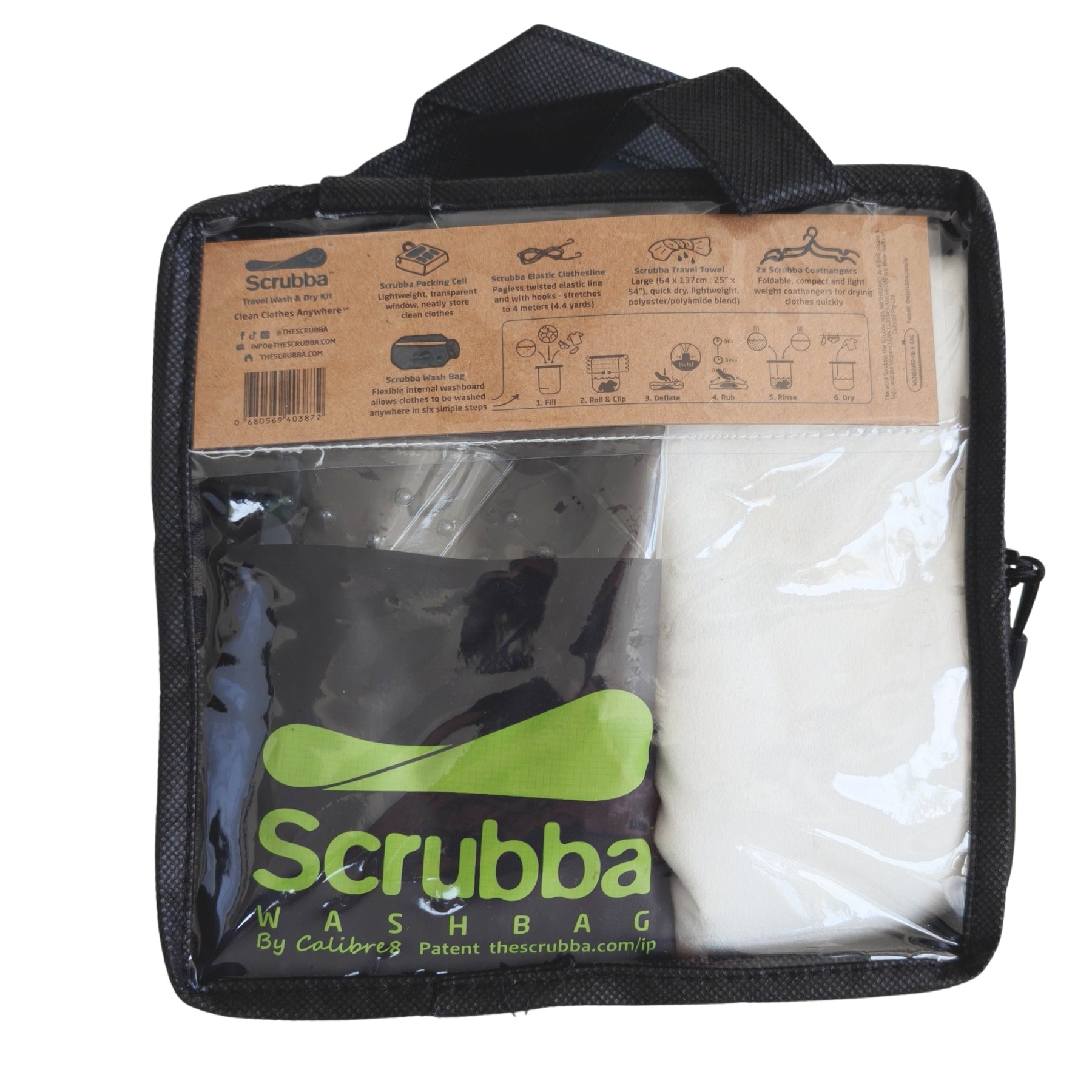 Scrubba Wash & Dry Kit - For camping, travel & cruises - 2023/24 model ...