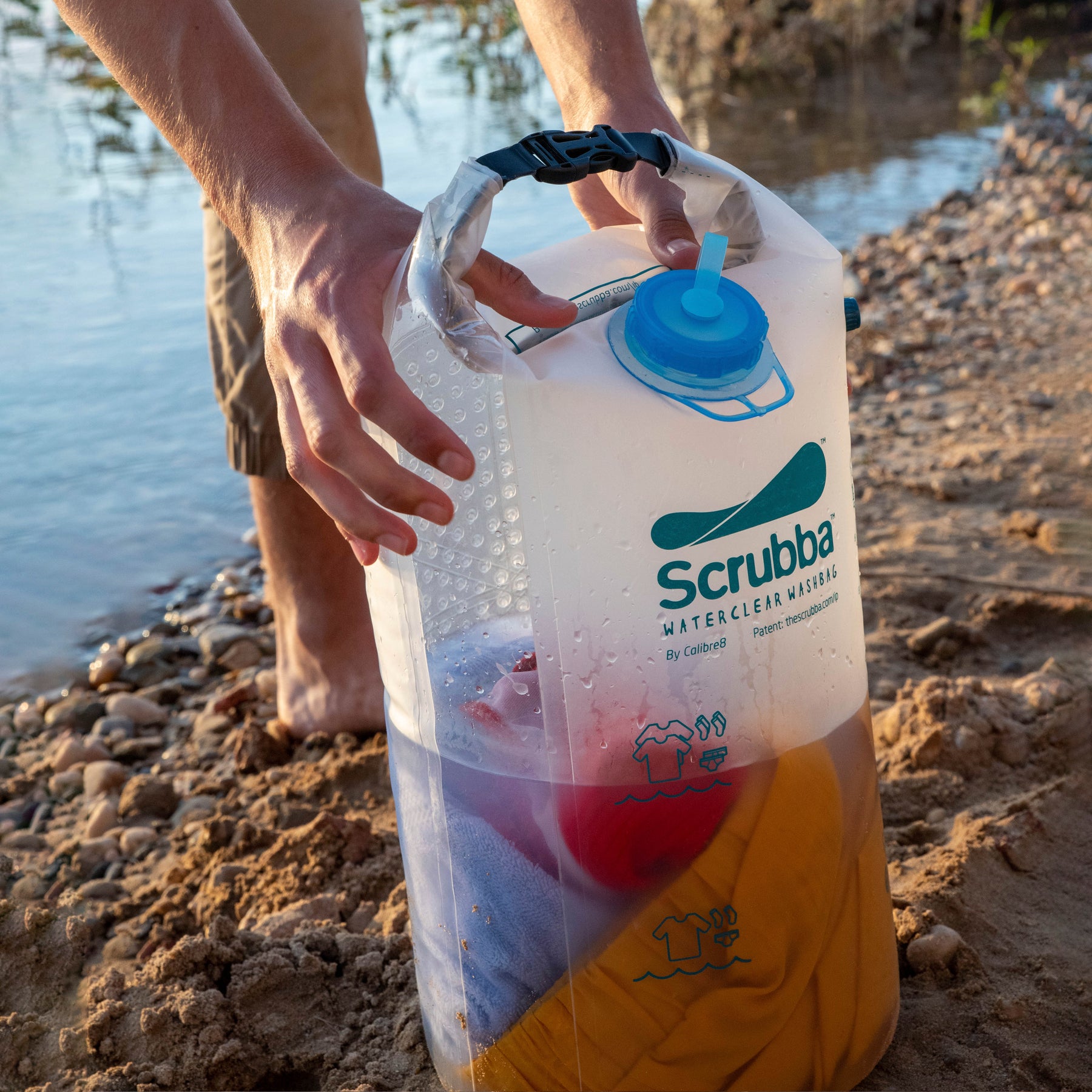 Scrubba Rope The Scrubba Waterclear wash bag: Ships Free - a translucent portable w ...
