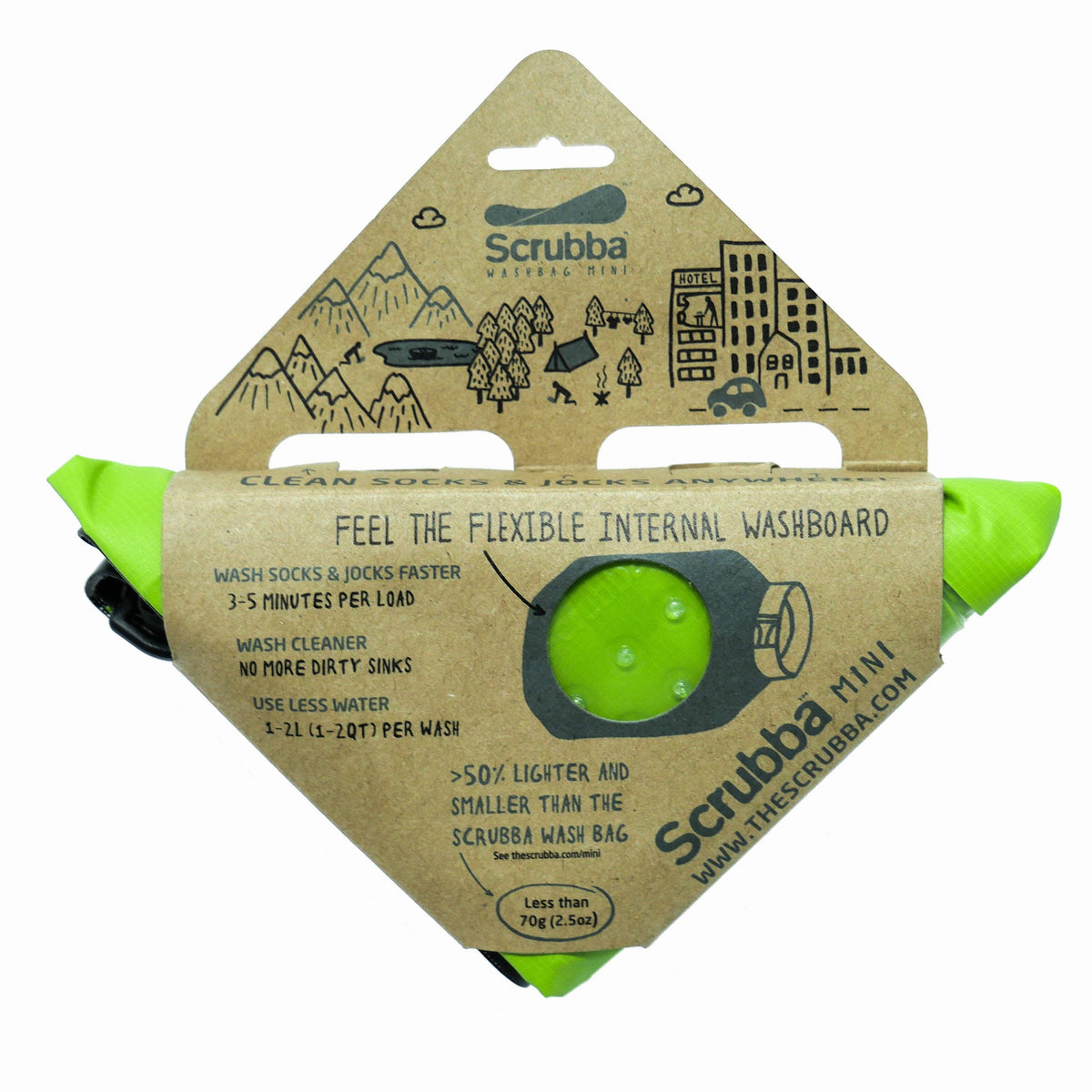 Scrubba Wash Bag MINI - portable travel & camp washing machine - Gift ...
