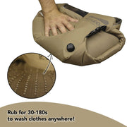 Scrubba Tactical Wash Bag - Portable Washing Machine in Coyote Brown Scrubba by Calibre8